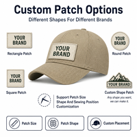 Op maat gemaakte geweven label patch baseball cap stof badge logo katoen pet voor modemerk merchandise groothandel