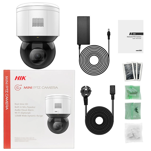 DS-2DE3A404IWG-EW HIK Night Vision DarkFighter 4 MP 4x Zoom IR Mini PT Dome Network Camera Outdoor DS-2DE3A404IWG-E