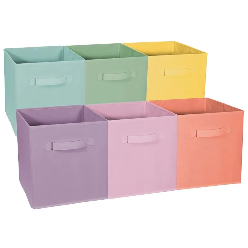 Houseware Foldable Storage Organizer Box Custom Logo Cube Foldable Storage Box