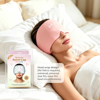 Gel Ice Maux de tête Thérapie froide Soulagement de la migraine Capuchon de refroidissement par la glace Masque de glace confortable et extensible pour les yeux gonflés