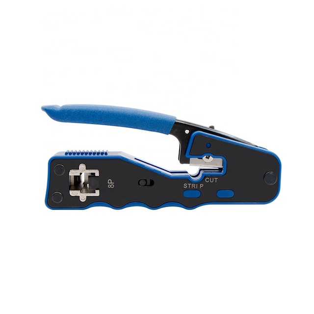 All-in-One Functional Network CAT5e CAT6 Modular Plug Crimping Tool for RJ45 Connector Pass Through