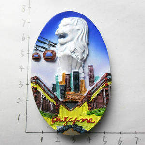 מותאם אישית שרף יד צבוע 3D סינגפור מקרר מגנטים ציון דרך מפרץ מרינה <span class=keywords><strong>Merlion</strong></span> פרק נסיעות מקרר מגנטים - Product Image 1