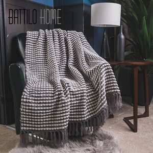 Couverture blanche super Spot, tissage de luxe, pour canapé - Product Image 2