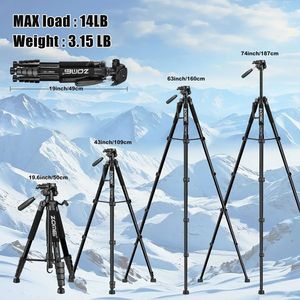 ZOMEI Q188 Mini trépied professionnel pour appareil photo et téléphone portable, 188 cm, aluminium, portable, pour la prise <span class=keywords><strong>de</strong></span> vue vidéo, Yiscaxia - Product Image 6