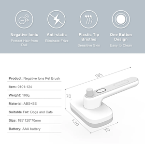 หวีขนแมว Og Cat Ion แบบทำความสะอาดตัวเอง วัสดุ ABS ปลอดภัย ลดไฟฟ้าสถิต ขนสัตว์เลี้ยงนุ่มสลวย - Product Image 3