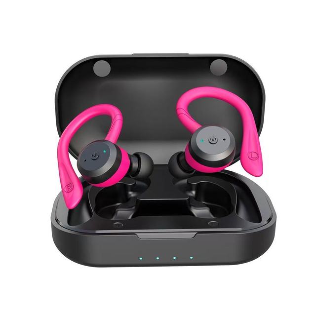 For Bluetooth 5.0 Wireless Sports Earphones with LED Battery & IPX7 Waterproof 15-Hour Playtime Built-in Mic for Comfort