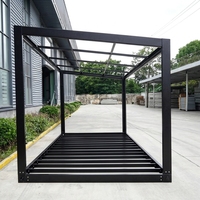 Maison préfabriquée en conteneur à toit incliné, maison modulaire portable à assemblage rapide pour le logement ou le bureau