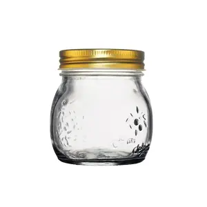 Berlin Packaging Transparent Beveled Edge Jar Price Wholesale Food Grade 300ml Jam Food Storage Bottle Glass Jar With Lids