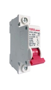 Yifa YFB1-80DC DC 400V/230V, เซลล์พลังงานแสงอาทิตย์ MCB PV เบรคเกอร์แบตเตอรี่เกินป้องกัน2P 3KA/4.5kA ทำลายความจุ - Product Image 3