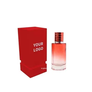 Luxe 30Ml Rode Parfumfles Lege Glazen Parfumflesjes Verpakking Geurolie Parfum Spuitfles 50Ml Met Doos