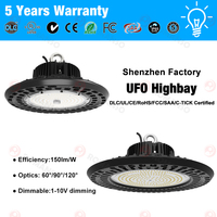 Livraison depuis nos entrepôts US, UE, CA - Éclairage LED Highbay à haute luminosité et puissance multiple, homologué ETL, DLC, CETL