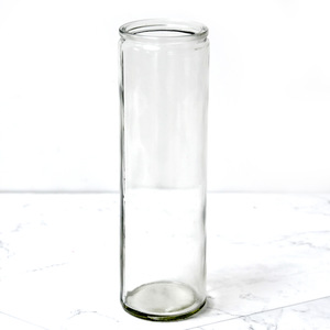 Wholesale empty clear glass candle jar for Jesus Church candle