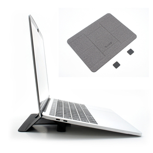2 en 1 support en cuir Ultra mince réglable PU pliable <span class=keywords><strong>Invisible</strong></span> pour ordinateur Portable pour la maison et le bureau - Product Image 4