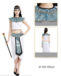 Costume d'Halloween pour adultes, reine et <span class=keywords><strong>prince</strong></span> pharaon d'Égypte, taille personnalisée, costumes en soie de lait 2 pièces, cosplay de films et de séries télévisées - Product Image 4