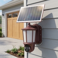 Caméra de cour extérieure solaire LED IP67 personnalisable avec grande fonction IA, vision nocturne HD, surveillance sans fil WiFi à distance