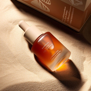 Bombola satinata personalizzata confezione cosmetica a spalla piatta bottiglia di <span class=keywords><strong>olio</strong></span> color ambra gradiente vuota 30ml di vetro di lusso con contagocce - Product Image 3