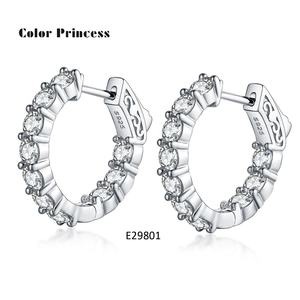 Itens buscados <span class=keywords><strong>925</strong></span> Sterling <span class=keywords><strong>Silver</strong></span> Hoop Brincos Atacado mulheres brincos da moda - Product Image 3