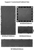 Mur vidéo LED intérieur P1.25 P1.56 P1.95 P2.6 P2.9 à pas fin, écran LED COB avec armoire en aluminium à service frontal