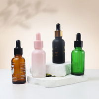 Bouteille Compte-Gouttes en Verre Haute Qualité Transparente pour Huile Essentielle ou Sérum, 5ml 10ml 15ml 20ml 30ml 50ml 100ml, avec Pipette Dorée 1oz