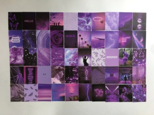 50PCS Púrpura Estética Postales Foto Viaje Paisaje Naturaleza Paisaje Pegatina - Product Image 3