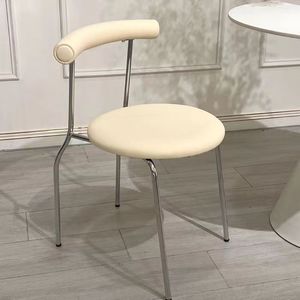 <span class=keywords><strong>Sedia</strong></span> Egg Roll in Crema, Design Minimalista Italiano, Rivestimento Morbido in Microfibra, Schienale di Lusso Leggero, <span class=keywords><strong>Sedia</strong></span> da Pranzo per Casa - Product Image 6