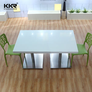 Mesa y silla de restaurante de <span class=keywords><strong>comida</strong></span> rápida, piedra artificial, 4 asientos - Product Image 4