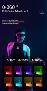 Xách tay 60 Wát RGB LED <span class=keywords><strong>video</strong></span> ánh sáng 2700-6500K 1-100% Dimmable CRI> 95ra 5000 Lumens được xây dựng trong 3200mAh ánh sáng chụp ảnh ánh sáng - Product Image 4