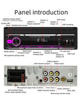 Autoradio universel BQCC 1DIN 7 pouces avec écran tactile, CarPlay, Mirror Link, RGB, USB, FM, commande au volant, aide au recul