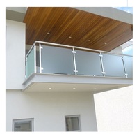 Système de balustrade pour escaliers, poteaux en acier inoxydable et balustrade en verre trempé, poteau en verre pour balcon, garde-corps en verre
