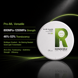 Bloc de zircone polyvalent Rondcera CE ISO 13485 compatible avec les bridges à vis pour la restauration <span class=keywords><strong>d</strong></span>'implants dentaires - Product Image 2