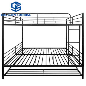 <span class=keywords><strong>Lit</strong></span> superposé vintage en métal noir avec étagère de <span class=keywords><strong>rangement</strong></span> sous le <span class=keywords><strong>lit</strong></span> pour la maison ou le dortoir - Construction en acier robuste - Product Image 5