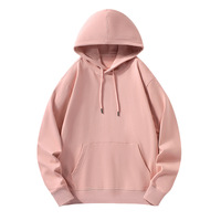 Sweat-shirt à capuche noir uni pour hommes d'usine