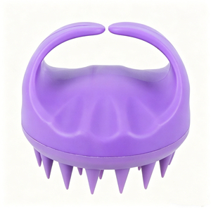 Brosse à shampooing en silicone portable pour le massage du cuir chevelu, avec des dents longues et courtes pour les soins capillaires - Product Image 1