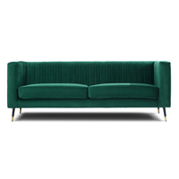 Diseños Italianos de Lujo, Telas de Lujo Doradas, Sofá de Terciopelo Plateado, Juego de Muebles de Sala de Estar, Sofá de Terciopelo de Lujo