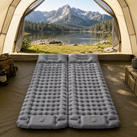 Matelas pneumatique de camping double en nylon composite TPU 40D de haute qualité, pliable et portable, pour les voyages en couple