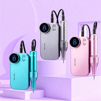 Vente en gros de polisseuse à ongles à moteur sans balai rechargeable professionnelle Affichage LED 18000 tr/min Perceuse à ongles américaine à faible bruit