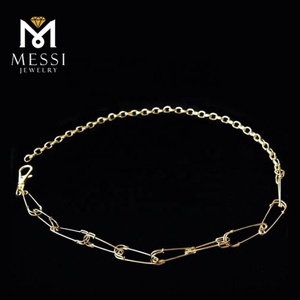 Messi Đồ Trang Sức Instagram Blogger Tuyên Bố Xu Hướng Thời Trang Vòng Cổ Pin Hình Dạng Choker Tùy Chỉnh Đồ Trang Sức Trong 925 Bạc Hoặc K Vàng - Product Image 1