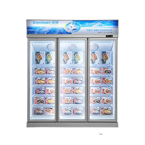 Trois portes en verre avec unité d'affichage de congélation Réfrigérateurs Réfrigérateur <span class=keywords><strong>Congélateur</strong></span> - Product Image 2