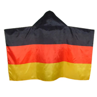 Événements de football 2026 : Cape drapeau de football en polyester pour supporters, drapeau national personnalisé pour le corps, pour tous les pays du monde