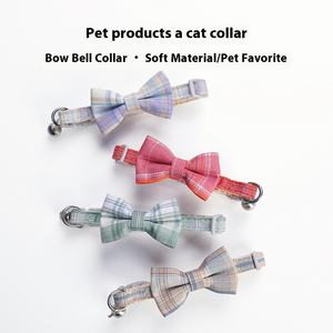 <span class=keywords><strong>Collar</strong></span> para Gato con Diseño de Dibujos Animados, Suave, con Cascabel y Lazo, <span class=keywords><strong>Collar</strong></span> de Seguridad con Lazo y Cascabel, Adorable <span class=keywords><strong>Collar</strong></span> para Perro con Estampado a Cuadros - Product Image 3