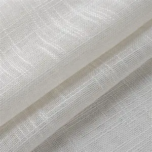 Sheer Curtains For The Living Room New Material Solid Palma Voile Fabric White Cotton Linen Sheer Curtains For The Living Room Bedroom Home