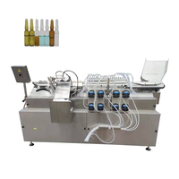Machine de remplissage et de scellage automatique pour petits flacons de parfum (1-2ml, 5-10ml) avec 4 buses, pompe à moteur PLC pour l'alimentation et les boissons