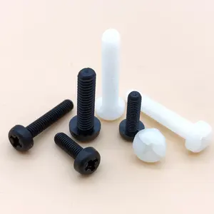 M2 M2.5 M3 M4 M5 M6 M8 M10 L= 4-100mm Black White Nylon Plastic Cross Recessed Head Insulated Phillips Pan Round Head Bolt Screw