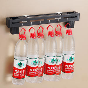 Support mural pour bouteilles d'eau Nongfu Spring avec crochets pour bouteilles de 1,5 L, organisateur de rangement, économiseur d'espace de cuisine - Product Image 1