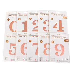 40 بوصة بالونات كبيرة برقائق معدنية لأعياد الميلاد بالونات رقم الهيليوم 0-9 زينات سعيدة شخصيات كبيرة غلوبوس - Product Image 1