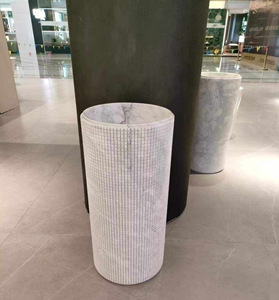 Khách sạn trang trí trong nhà kích thước tùy chỉnh Tay Chạm Khắc Natual bồn rửa bằng đá cẩm thạch - Product Image 4