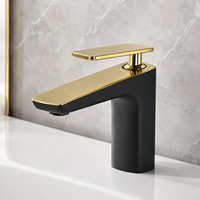 Grifo monomando moderno de latón para lavabo, con válvula cerámica, de bajo consumo, montado en encimera, mezclador de alta gama para lavabo de lujo