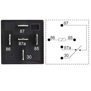 Реле JD1914 12V/40A, стандартное автомобильное реле SPDT, 5-контактный автомобильный сверхмощный переключатель и стартеры, используемый для автомобиля, заменяет Тип - Product Image 5
