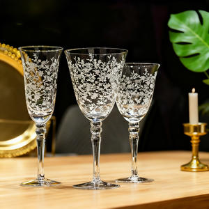 パーソナライズ透明高級シャンパングラスフルートクリスタルワイングラスセットバルクゴブレット赤ワイングラス結婚式用 - Product Image 3
