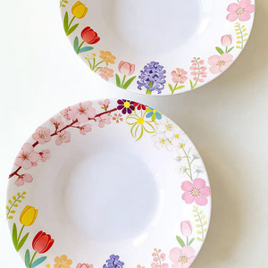 <span class=keywords><strong>Set</strong></span> di Stoviglie in Melamina Multicolore Floreale, Ecologico e Senza BPA, per Uso in Patio, <span class=keywords><strong>Giardino</strong></span> e Campeggio - Product Image 3